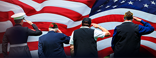 Veterans Saluting Flag
